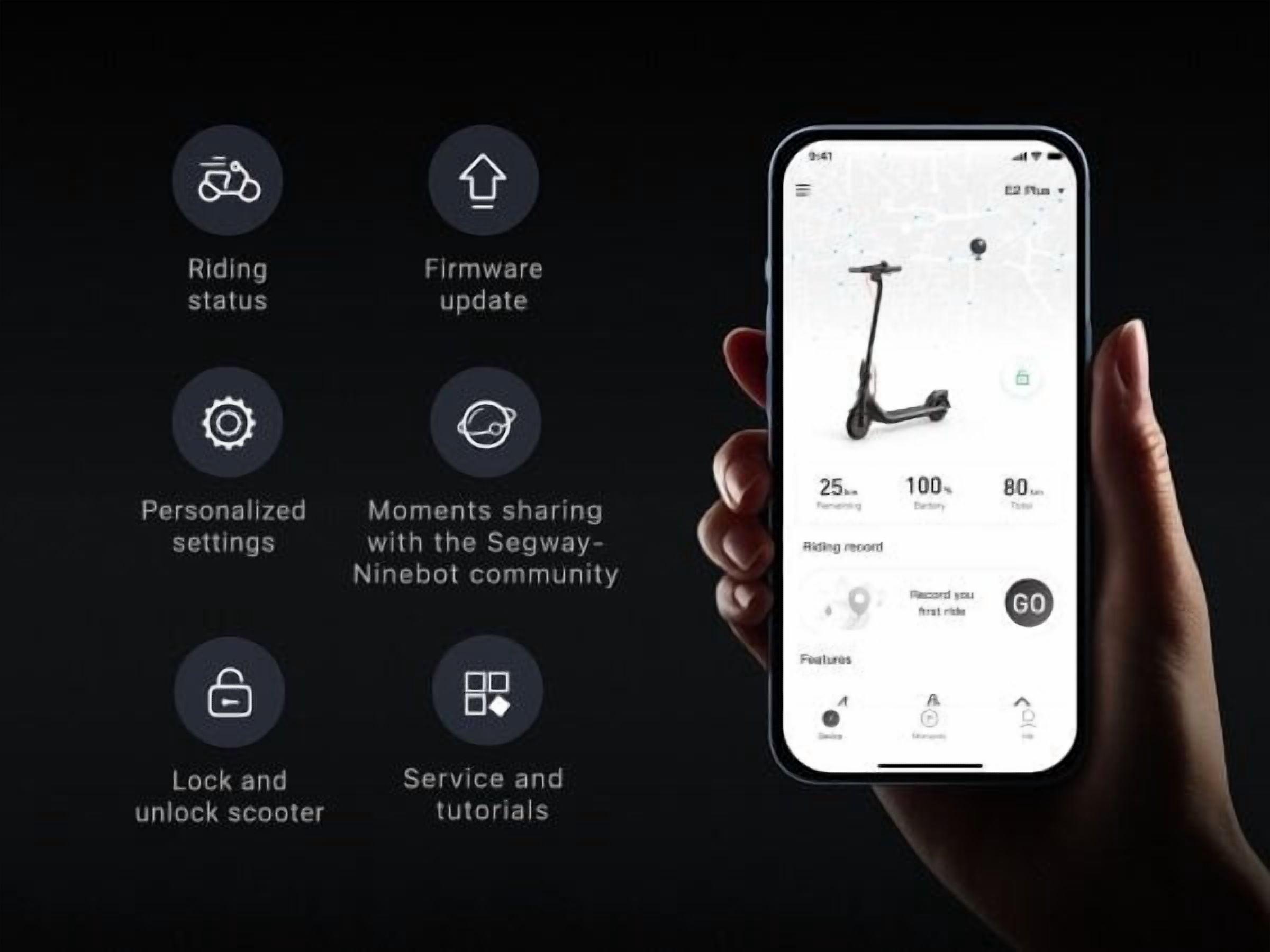 Segway Ninebot E2 Plus Kick Scooter elettrico per Italia Ubuy