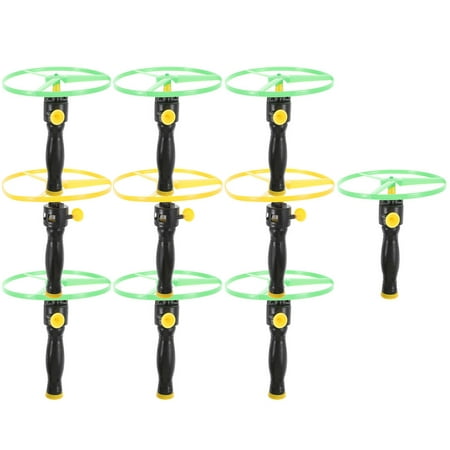 

10 Sets Flying Disc Toy Pull String Saucer Toy Flying Saucer Toy Kids Outdoor Toys