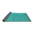 thumbnail image 2 of Ahgly Company Indoor Round Oriental Turquoise Blue Industrial Area Rugs, 5' Round, 2 of 4