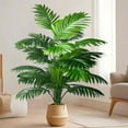 thumbnail image 4 of 2 pieces artificial Plants green palm trees, suitable for outdoors, home decoration, garden terrace courtyard living room wedding hotel decoration, suitable for Easter, St. Patrick's   Decorative, 4 of 12