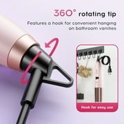 KIPOZI 1.5 Thermal Brush, Curling Iron Brush for Salon Blowout at Home, Thermal Round Brush Creates Smooth Straight Hair OR Natural Curls, Dual Voltage, Auto Shut-off, Gift for Women, Pink
