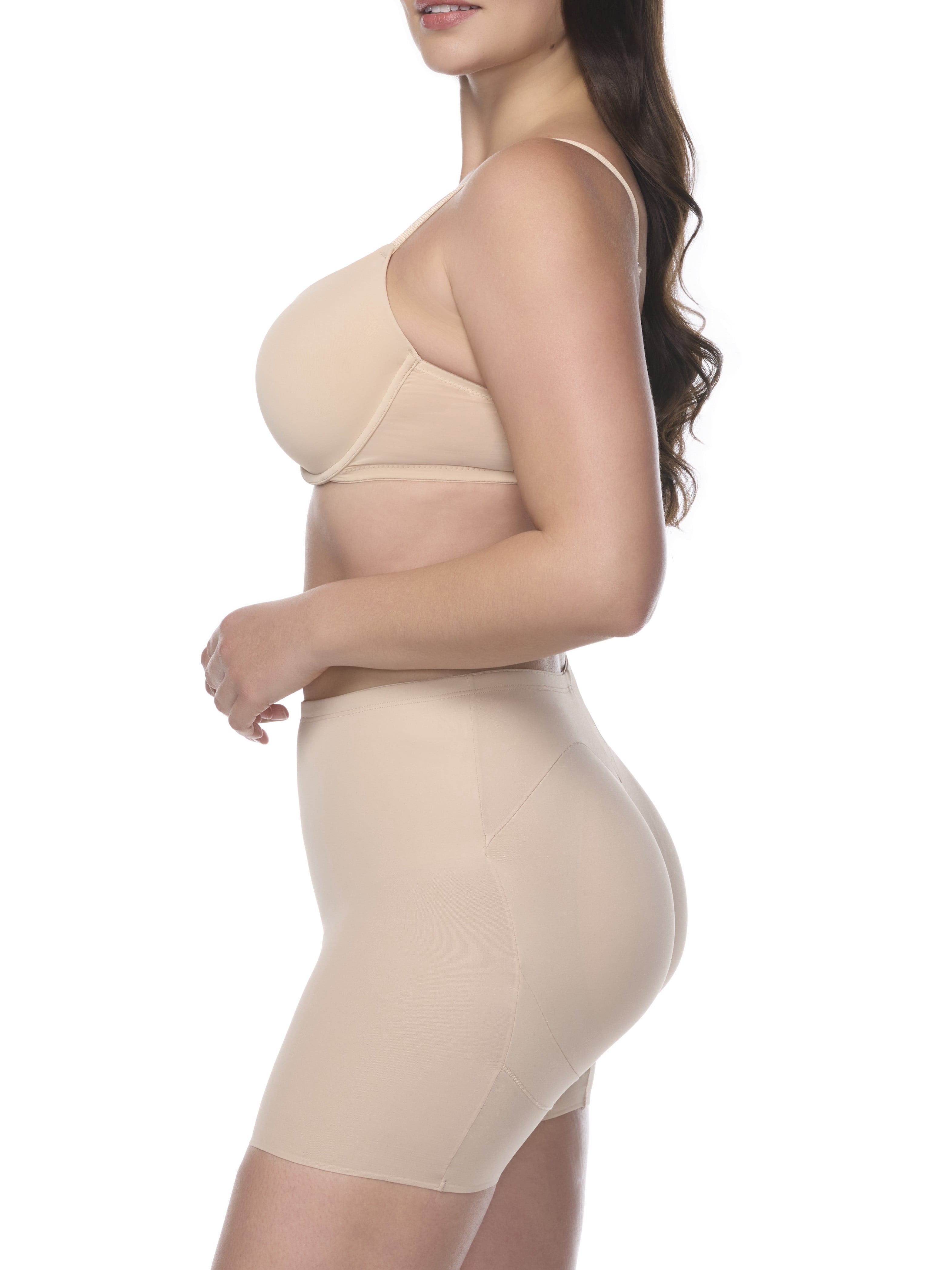 Cupid Women's Firm Control Shapewear, Padded Shaping Short, Sizes S-2XL