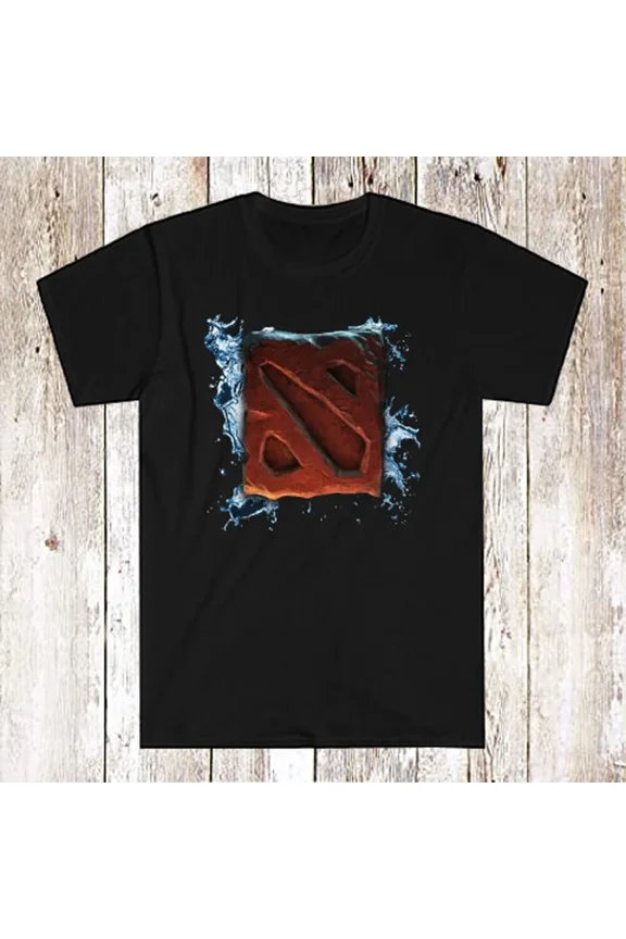 VINTAGE DOTA 2 Rare Men's Black T-Shirt Size S-5XL