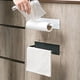 thumbnail image 4 of Sywqhk Soporte autoadhesivo para rollo de papel de cocina, estante de almacenamiento para toallas de baño (negro) Sywqhk Para estrenar, 4 of 9