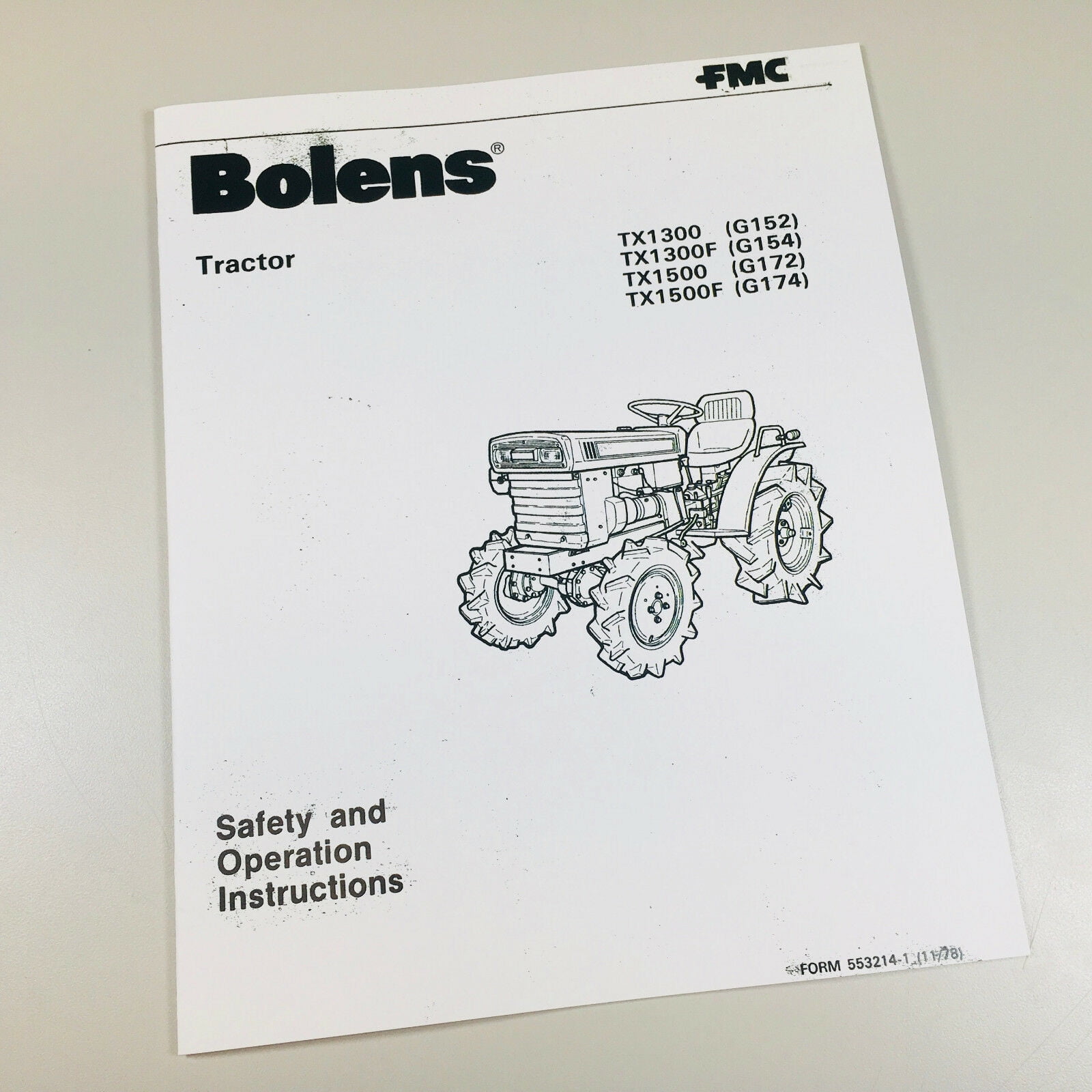 Bolens G152 G154 G172 G174 Tractor Owner Operators Instructions Manual