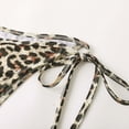 thumbnail image 4 of DHFJKG Bikini Sets For Women Leopard Printed 2 Piece Swimsuit Sets Side Tie Halter Triangle Top Thong Bottoms Summer Pool Party Outfit Trendy Beachwear, 4 of 9