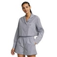 thumbnail image 2 of Polo Ralph Lauren Crop Top & Boxer Poplin Pajama Set - 4P8010 (Navy Stripe, L), 2 of 4