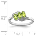 thumbnail image 2 of Primal Silver Sterling Silver Rhodium Peridot and Diamond Ring, 2 of 4