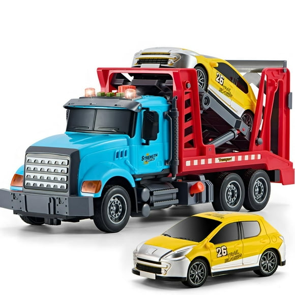 Transport Cars Carrier LerBao, tamaño grande, con coche de carreras para niños