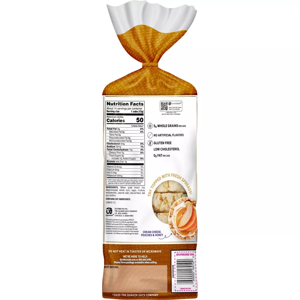 Quaker Caramel Corn Gluten Free Rice Cakes - 6.5oz paack of 4