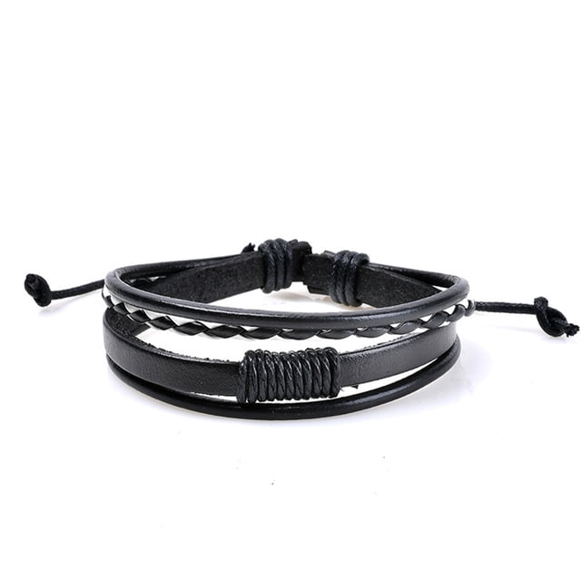 Women Cuff Wrap Bracelet, Multi Layer Braiding Casual Perfect Matching Retro Leather Bracelet For Men For Daily For Unisex