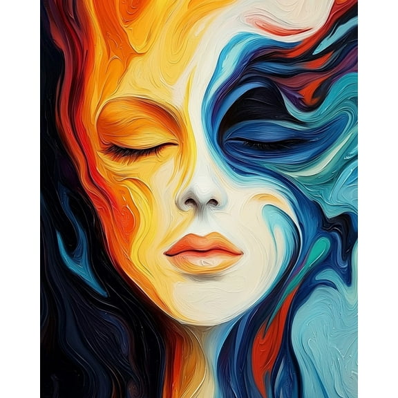 Paint by Numbers for Adults Kids Beginner Flowing Dreams DIY Acrylic Painting by Numbers Kits with Brushes Acrylic Pigment Home Decoration Gifts 16 x 20 inch