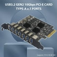 thumbnail image 4 of Tarjeta de Expansión PCIe USB3.2 GEN2 de 10 Gbps, Tipo A, PCI-e de 4X A 7 Puertos, Tarjeta Adaptadora de Expansión USB 3.0, Tarjeta Controladora PCI-e, 4 of 8