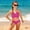 Hot Pink, variant on Zecgelong Girls' 2 Piece Bikini Swimsuits Adjustable Straps With Chest Pad Girls Bathing For 7 16 Years Kids Two Piece Swimsuit Size 9-10 Years