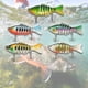 thumbnail image 1 of 5 piezas de pescado señuelos que se hunden para que se hundan de agua salada cebos de pesca de agua dulce con ganchos para salmón de perca de, 1 of 8
