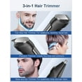 thumbnail image 2 of Beard Trimmer for Men, 13 Piece Men’s Grooming Kit with Cordless Rechargeable Hair & Nose Trimmer Electric Shaver, Stainless Steel Blades for Painless Facial & Body Hair Removal, 2 of 7