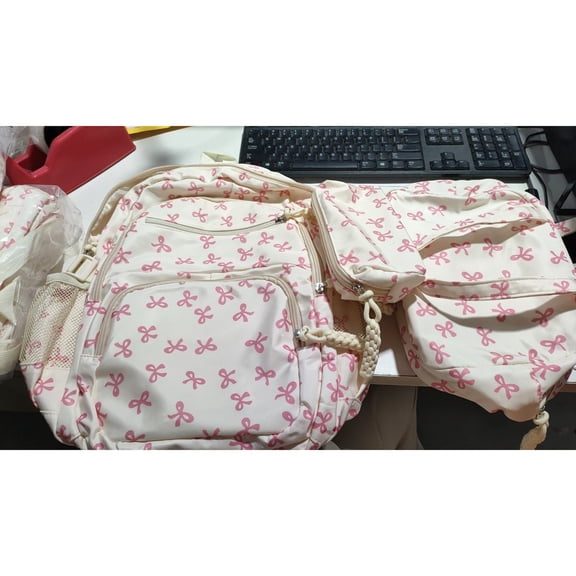 Moontgen Bowknot Large Capacity Backpack Cute Backpack Schoolbag ()