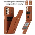 thumbnail image 2 of ELEHOLD Samsung Galaxy A13 4G Wallet Case, Flip Card Slots Magnetic Button Kickstand Function Non-Slip Wristband Crossbody Shoulder Strap for Samsung Galaxy A13 4G Fashion Leather Case,Brown, 2 of 7
