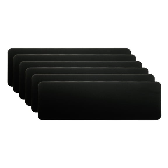 Uxcell 3x1 Inch Anodized Aluminum Sheet Metal, Laser Plates Engraving Blanks 1MM Thin for Crafting DIY, Black 6 Pack