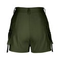 thumbnail image 6 of up to 60% off Gifts Usmixi Womens Cargo Shorts Fashion Button High Waist Slim Fit Short Pants Casual Solid Lightweight Straight Shorts with Pocket Army Green l, 6 of 7