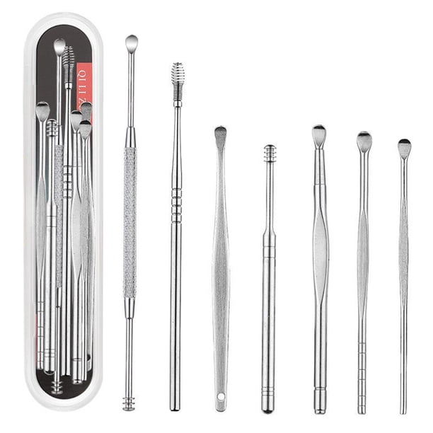 Kit de eliminación de cerumen de selección de orejas Juego de herramientas de limpieza Cepillo de limpieza removedor de cerumen de cureta con caja de almacenamiento XBTCLXEBCO Estilo 6