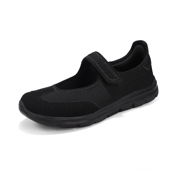 YOURDIARY Womens Mary Jane Walking Shoes Breathable Mesh Hook and Loop Non-Slip Casual Sneakers