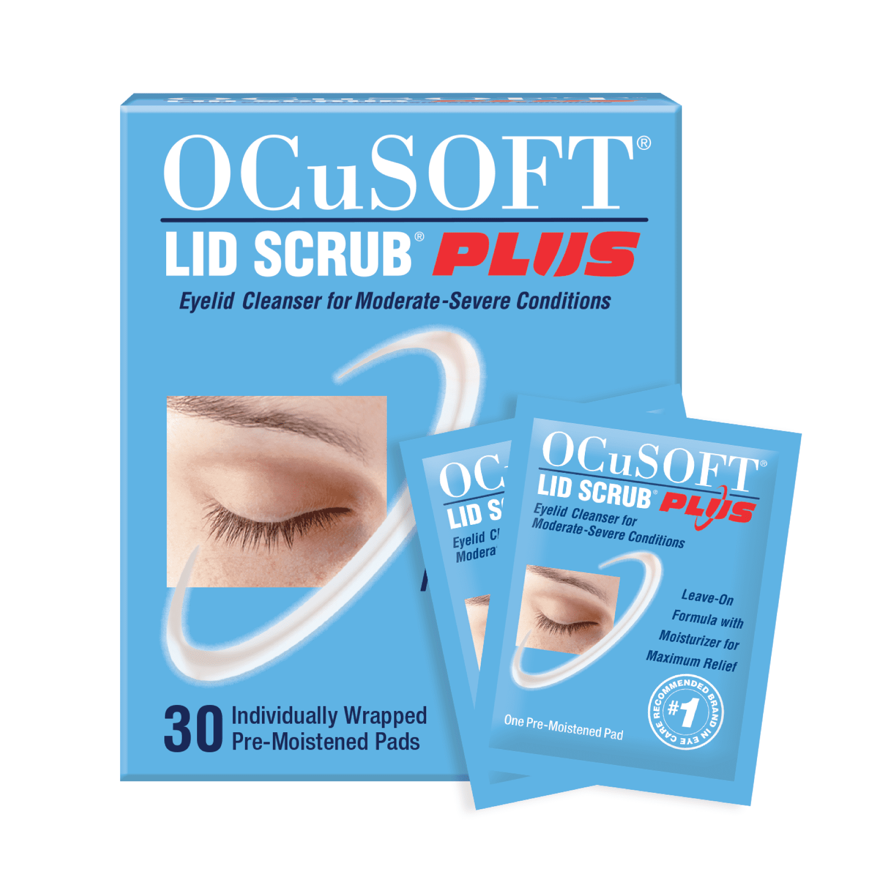 (3 pack) OCuSOFT Lid Scrub Plus Eyelid Cleanser, 30 Count