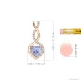 thumbnail image 5 of Angara Necklace - Natural Tanzanite Infinity Heart Necklace with Diamond Accents in 14K Rose Gold for Women (Size-5mm) | December Birthstone, Birthday, Anniversary, Christmas, Jewelry Gift for Women, 5 of 10