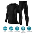 thumbnail image 3 of Men's Black Long-Sleeve Stretch Quick-Dry Sportswear for Fitness, Running, and Gym Workouts, 3 of 8