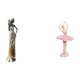 thumbnail image 1 of Figura de mujer africana,Estatua artesanal de una dama tribal africana,hecha a mano,para cafetería.,Estatua de bailarina de ballet,Estatua de bailarina de resina,escultura de, 1 of 8