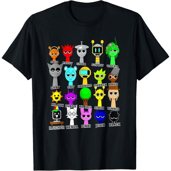Sprunki Funny Toys For Boys And Girls Birthday Decoration T-Shirt