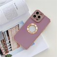 thumbnail image 1 of Funda De Lujo Suave Galvanoplastia Para iPhone 11 12 13 14 Pro Max 14 Plus Cubierta Protectora De TPU Ahuecada, 1 of 4