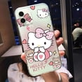 thumbnail image 1 of Funda transparente para iPhone 13 Pro Max, carcasa de Hello kitty Cat para iPhone 14 13 12 11 Pro Max Mini 6 6s 7 8 Plus X XR XS Max, color blanco zhangmengya LED, 1 of 2