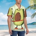 thumbnail image 2 of Lsque Avocado1 pattern Hawaiian Shirt for Men, Unisex Summer Beach Casual Short Sleeve Button Down Shirts-Medium, 2 of 9