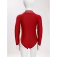 thumbnail image 3 of TiaoBug Justaucorps de Ballet à Manches Longues pour Garçons, Tenue de Danse Latine Jazz Moderne, Rouge 10, 3 of 7