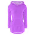 thumbnail image 4 of YunPes Fleece Hoodie Sweater for Girls Oversized Solid Long Sleeve Casual Sweatshirt with Hood Teen Winter Daily Warm Pullover, 4 of 5