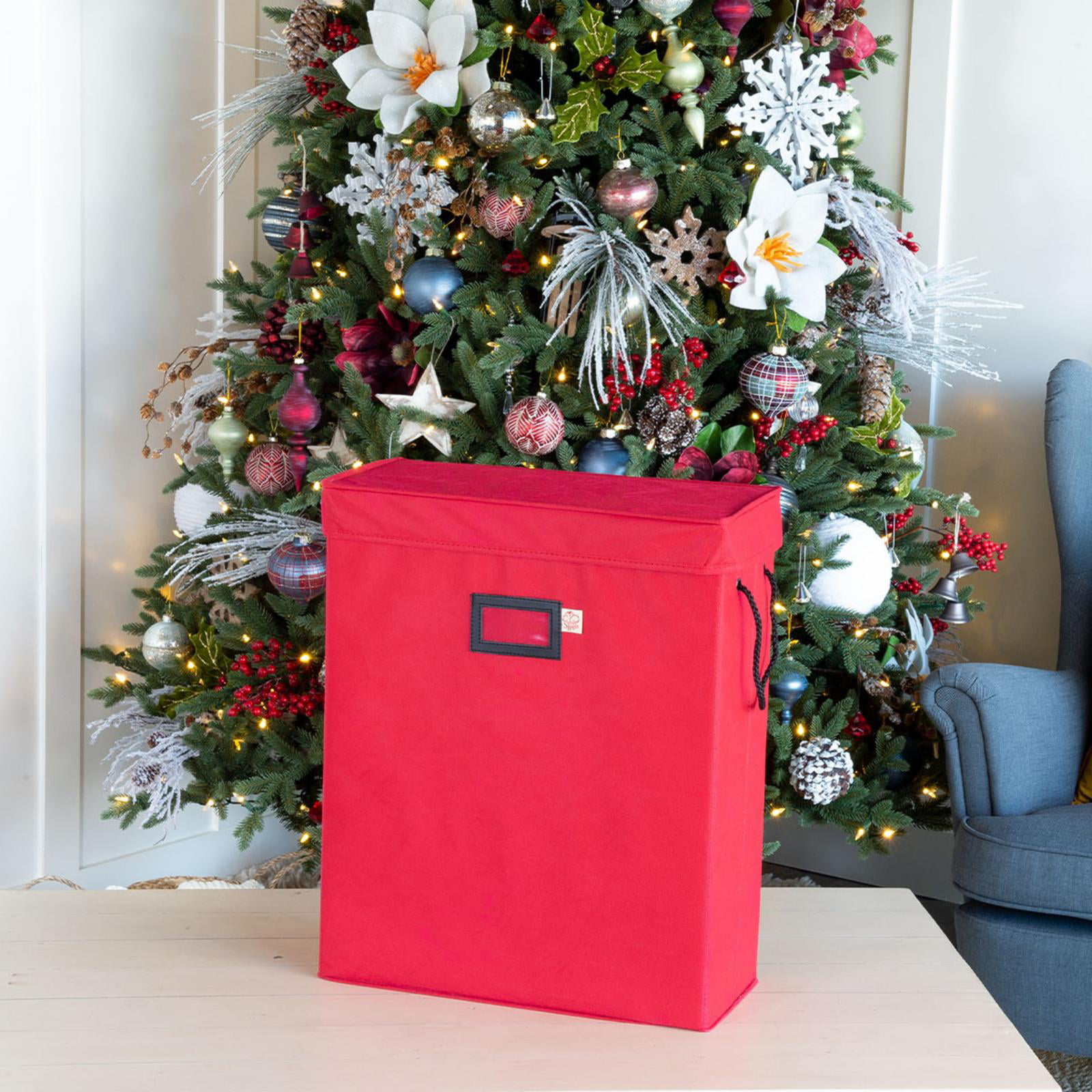 Santa's Bags Hanging Wrapping Paper Storage Bag, Size: Red