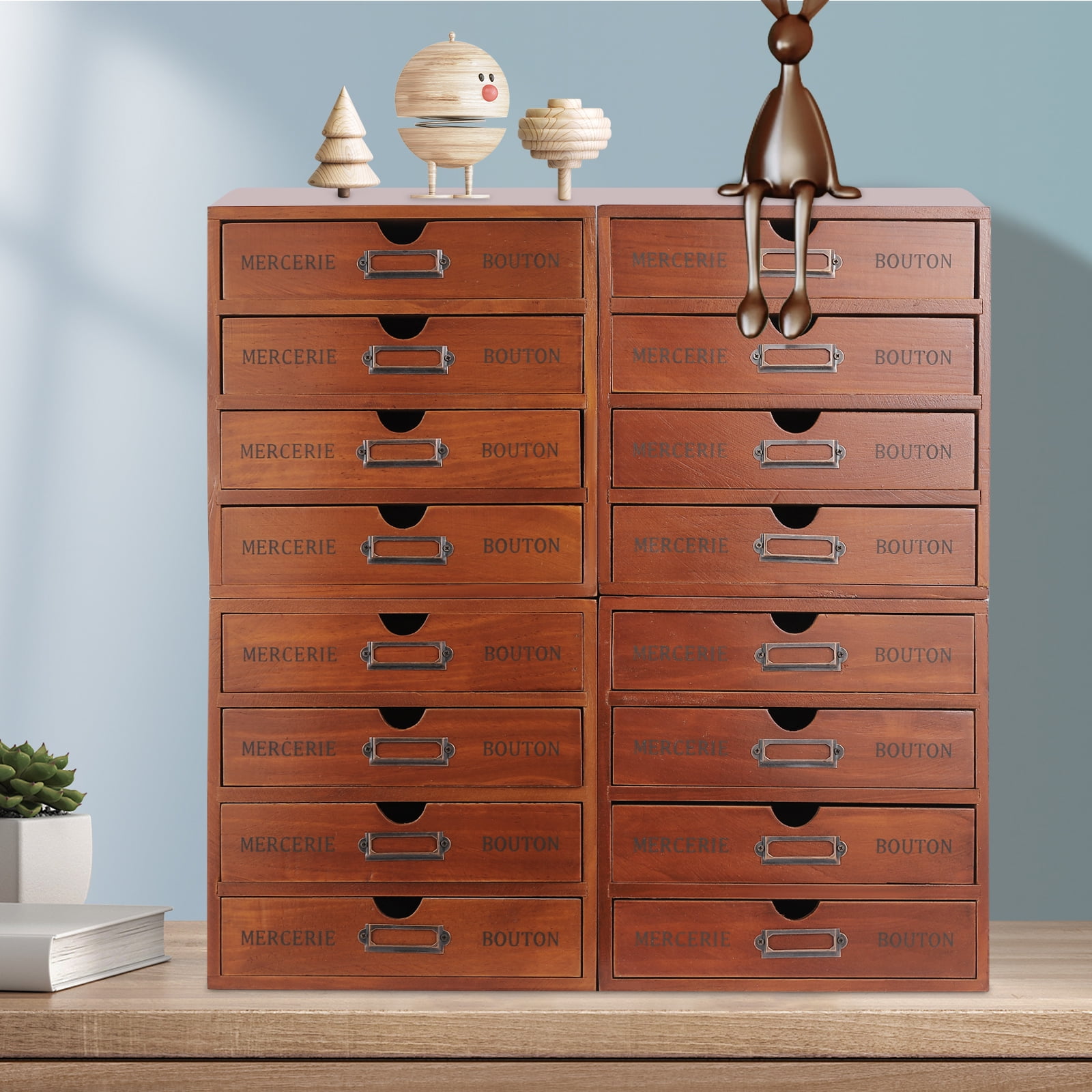 Dwellnix 16-Drawer Organizer Set, Space-saving Drawer Organizers, Ready-to-Use 4-Piece Drawer Organizer, for Living Rooms and Bedrooms