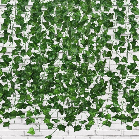 RECUTMS Artificial Fake Ivy Vines Garlands for Room Decor (12 Pack 86Ft) Hanging Plants Faux Greenery Leaves Aesthetic for Wall Wedding Bedroom Home Decoration