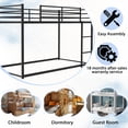 thumbnail image 6 of Kacho Floor Bunk Bed, Metal Bunk Bed Frame for s, Bunk Bed Twin Over Twin with Safety Full-Length Guardrails, for room Bedroom, Easy Assembly, No Box Spring Needed, Black, 6 of 6