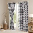 thumbnail image 3 of Erosebridal Pink Princess Bowknot Curtains Pack of 2 (42x84 Each),Black Classic Geometric Plaid Curtains Blackout For Teens, 3 of 7