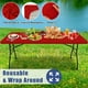 thumbnail image 5 of Mantel Moosfor Spandex, paquete de 2 unidades, para mesa rectangular de 6 pies, color rojo, 5 of 9