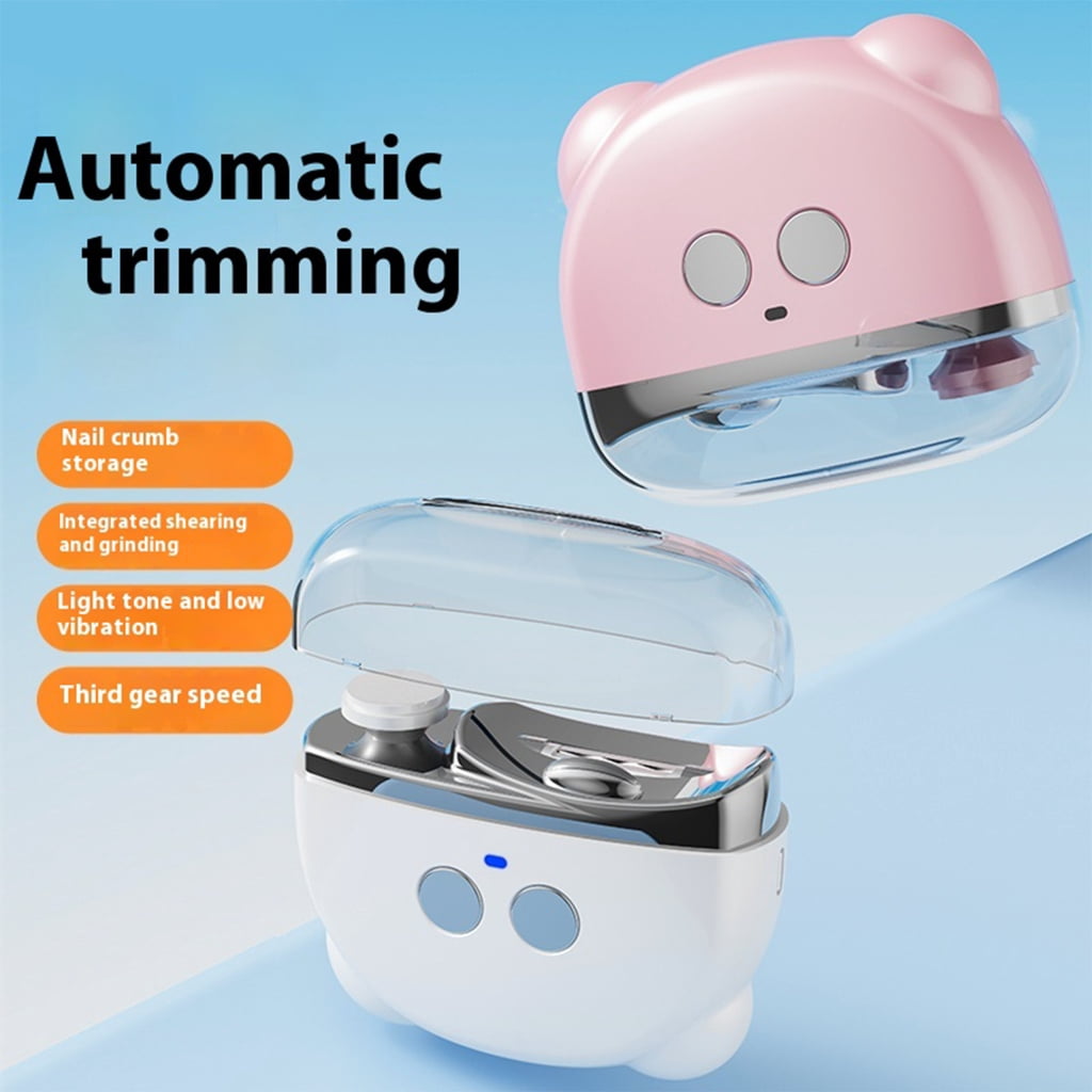 2 in 1 Automatic Electric Nail Clippers Nail File Toenail Trimmer for Kids