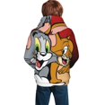thumbnail image 2 of Tom And Jerry Kids Pullover Hoodies 3d Print Hooded Sweatshirt With Packet For Boys Girls, 2 of 8