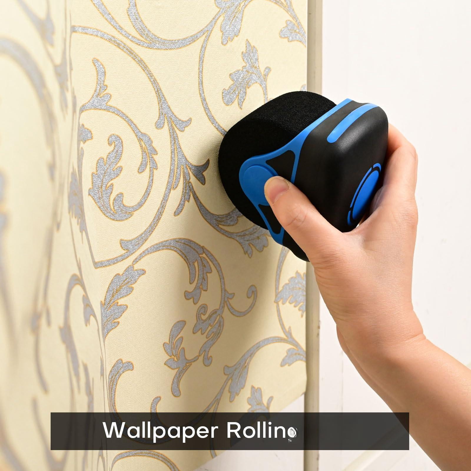 Sponge Seam Roller Vinyl Applicator Tool  2 Pack Soft Foam Wheel Paint Pro Heat-resistant Rolling Tools For Application On Vehicle Contoured Rivets And Uneven Surface