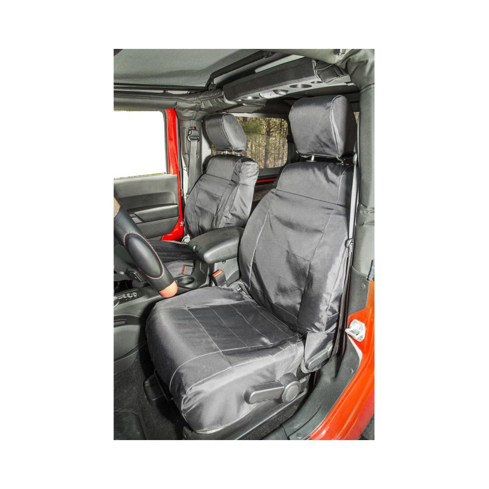 Rugged Ridge 13216.12 Seat Cover For Jeep Wrangler (JK), Black Solid