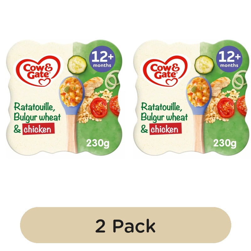 Cow & Gate Ratatouille Bulgur Wheat & Chicken Baby Food Meal 230g, British Import (Pack of 2)