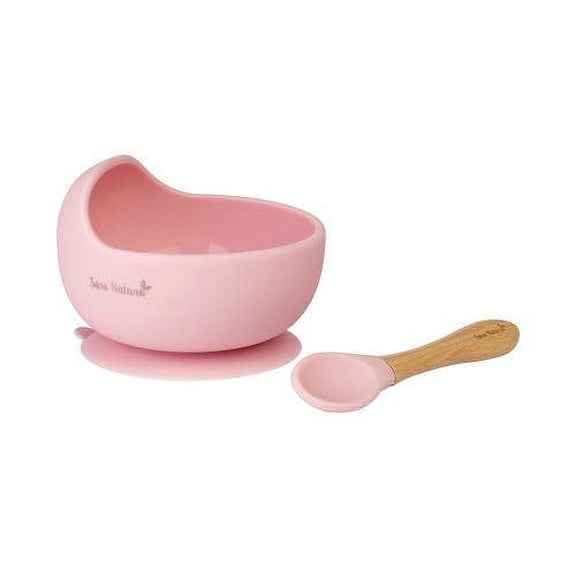 Saro Wave Bowl Feeding Set Pink Color