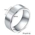 thumbnail image 5 of European And American Popular Ins Can Turn Smooth Men's Simple Ring Custom, 5 of 5