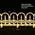 thumbnail image 2 of LuxenHome 8-Piece Light Show Arched Fence Design Outdoor Decoration, 2 of 10